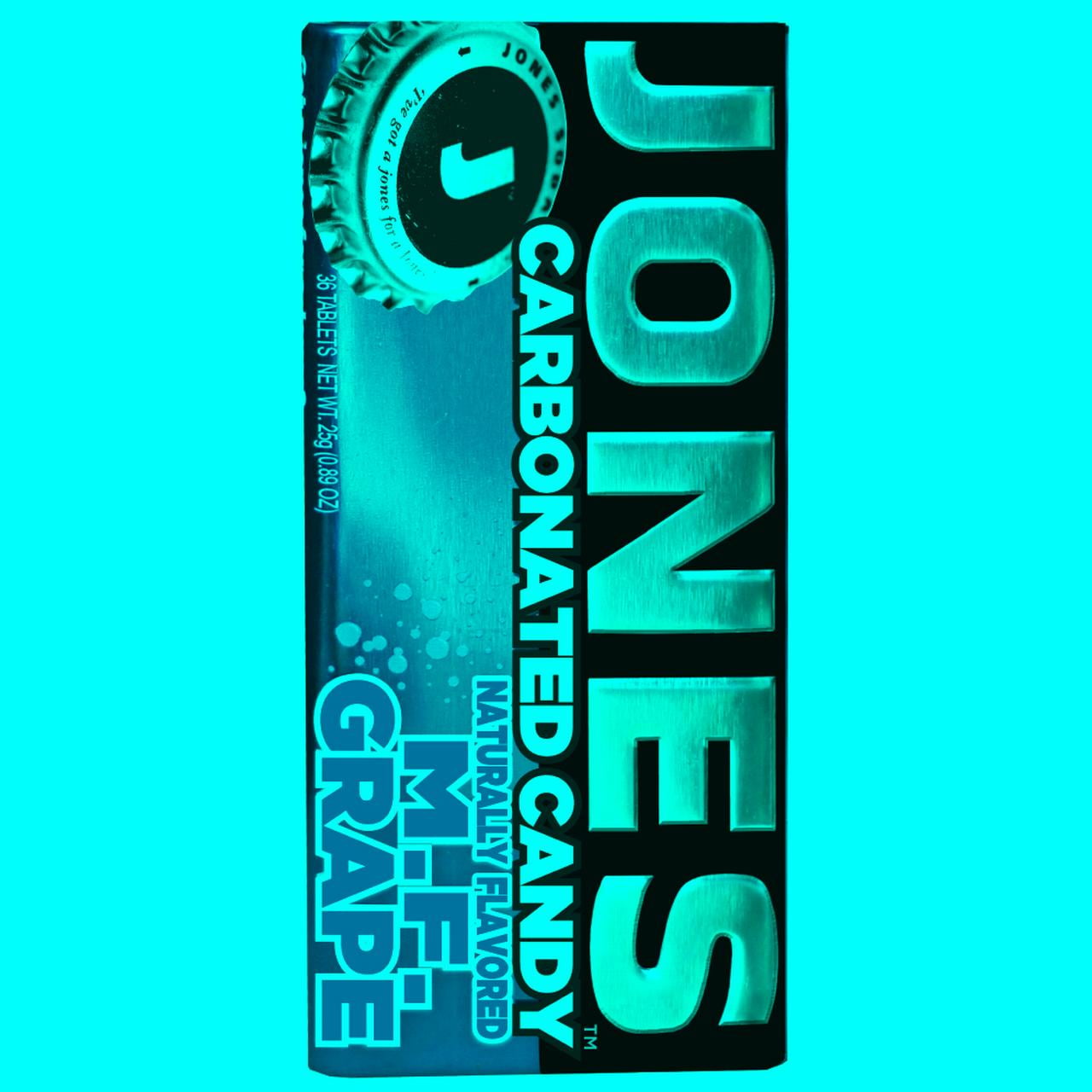 JONES Soda Carbonated Candy, Grape, Pack of 8