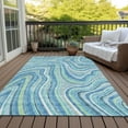 thumbnail image 6 of Addison Rugs Chantille Indoor/Outdoor Transitional Swirls Blue Washable Rectangle Rug, 8' x 10', 6 of 6