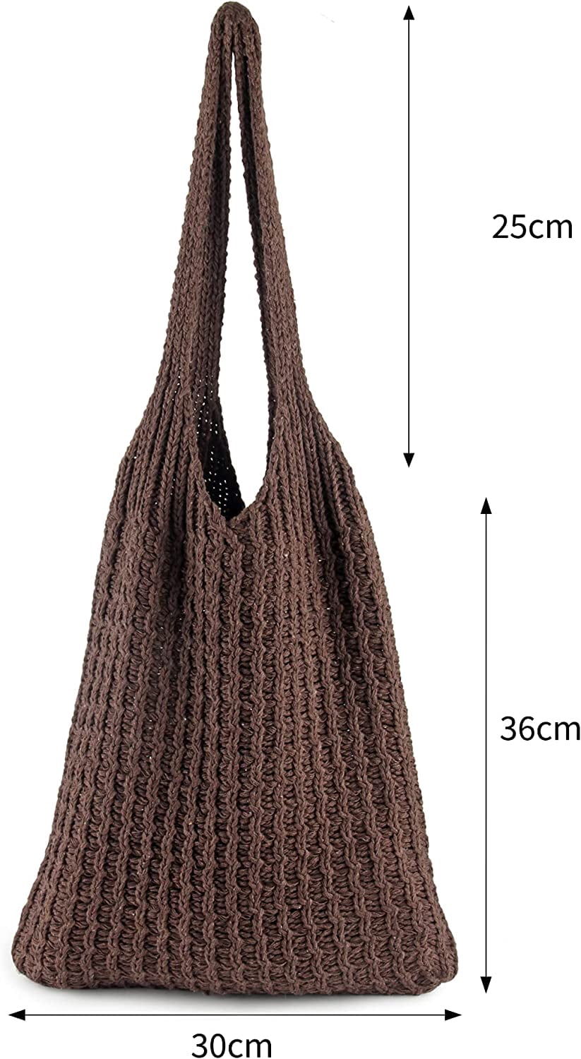 CoCopeaunts Women's Shoulder Handbags Hand crocheted Bags large Shoulder Shopping Bag tote bag aesthetic cute tote bags