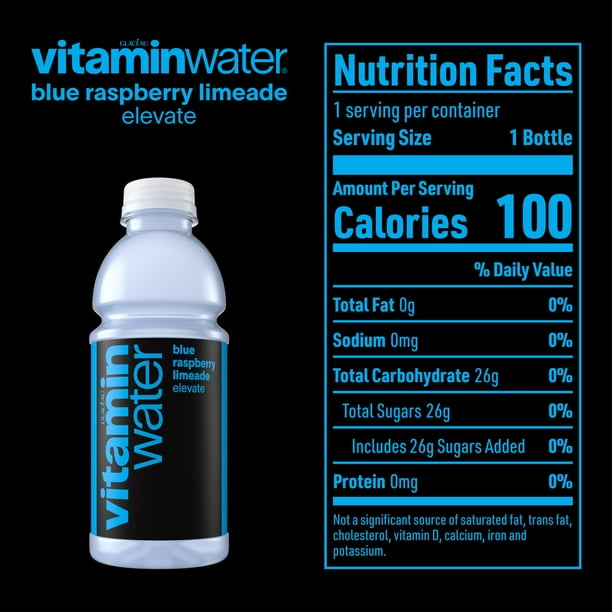 vitaminwater Elevate Blue Raspberry Limeade Flavored Water