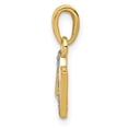 thumbnail image 2 of 14k Yellow Gold 14KY with Rhodium Diamond Letter N Initial Pendant Charm, 2 of 4