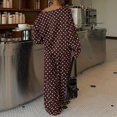 thumbnail image 3 of WULMLEO Women's 2 Piece Sets Polka Dots One Shoulder Loose Sweatshirt and Wide Leg Sweatpants Outfits 2026 Casual Trendy Suit Outfits Coffee S, 3 of 4