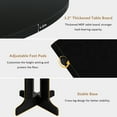 thumbnail image 6 of Virans 59" Extendable Round Dining Table for 4-8 , Modern Kitchen Oval Dining Table, Space Saving, Wooden Tabletop & Base, Black, 6 of 8