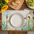 thumbnail image 4 of Whale Coastal Placemats Set of 4, Vintage Nautical Ocean Starfish Compass Placemats for Dining Table, Place Mats for Kitchen Tabletop, Waterproof Wipeable Dining Table Mats Set, 4 of 9