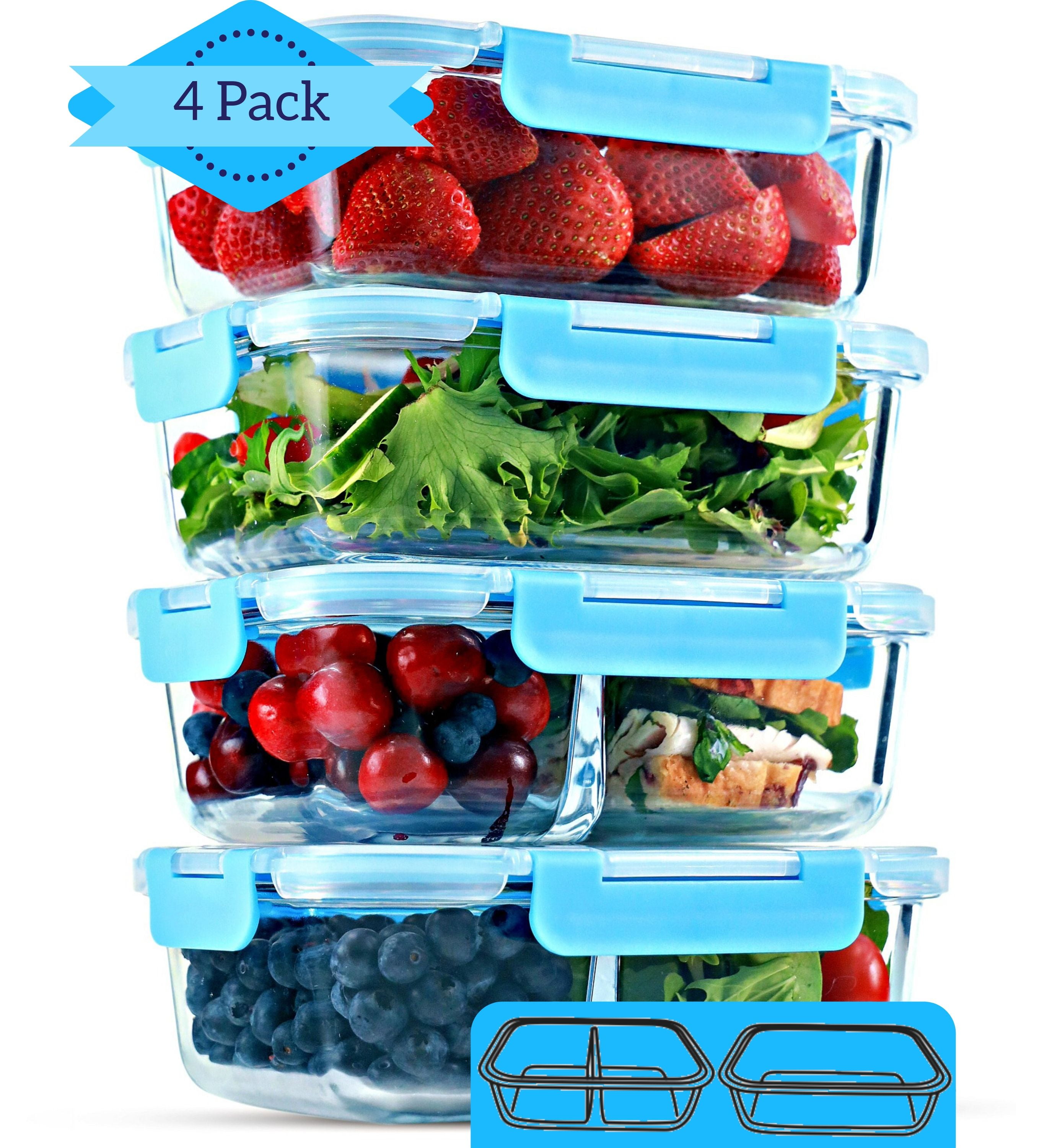 Glass Meal Prep Containers with One Compartment