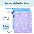 thumbnail image 3 of Wildkin Unicorn Wet Bag Set, Reusable Waterproof Bags for Swim, Gym, School & Travel Essentials, 3 of 8