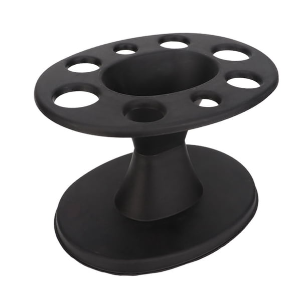 Soporte para Cepillo para el Cabello, Estante de exhibicio para Peine, 8 Orificios, Estante Negro Con Función de Almacenamiento simple para Rulos