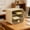 #1 Beige, variant on QuanTara Clear Plastic Drawer Desktop Organizer, 4.13"x5.12"x6.46" Stackable Stationery Storage with Handles for Office, Dorm, Desk, Makeup & Journal Supplies