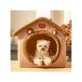 thumbnail image 4 of YFTDEY Dog House Indoor Soft Kennel Bed, Foldable Pet Cave with Cushion, Non-Slip Bottom, Plush Fabric, Safe Space for Small Medium Large Dogs Cats, 4 of 7