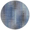 thumbnail image 2 of Addison Rugs Chantille Indoor/Outdoor Transitional Stripes Denim Machine Washable Round Rug, 8' x 8', 2 of 8