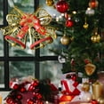 thumbnail image 5 of Zawou Gold Christmas Tree Hanging Bells with Handcrafted Illustration, Festive Sparkle, and Indoor Decoration for Mantel, Garland, or Holiday Tree Display, 5 of 6