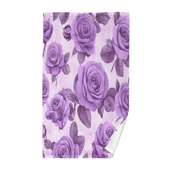 Pure Cotton Face Towel 16x28 Inches Hand Towel Bath Towel Hand Bath Towels Soft Good Water Absorption for Washing Face Wiping Face Purple Rose