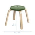 thumbnail image 2 of ECR4Kids Bentwood Stackable Stools, 12in Seat Height, Classroom Furniture, Earthtone, 6-Piece, 2 of 9