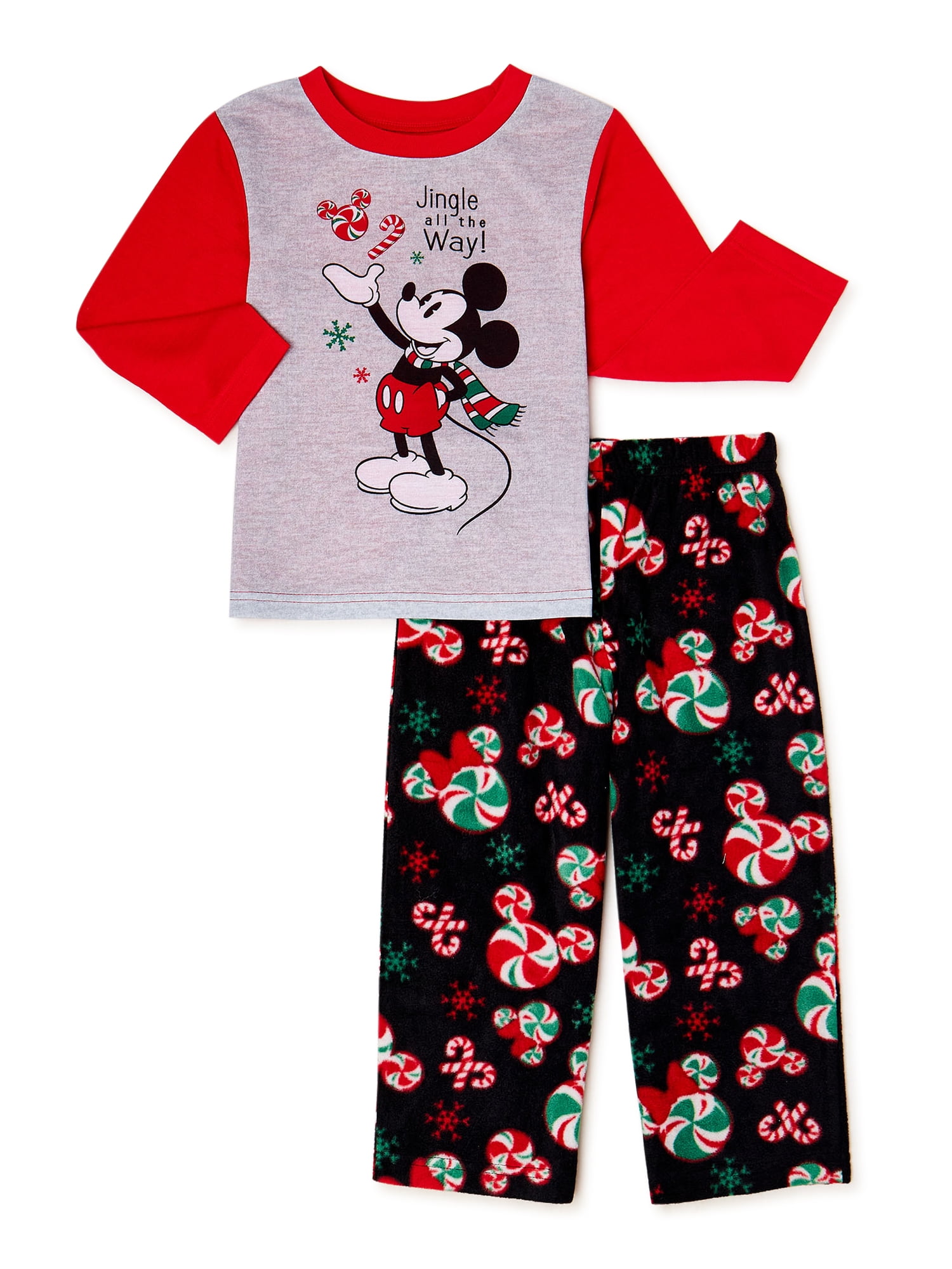 Cute Disney Mickey Mouse Family Christmas Pajamas Sets | Mickey and Minnie Xmas Pjs for Holiday Gifts Pajamas by Jenny M