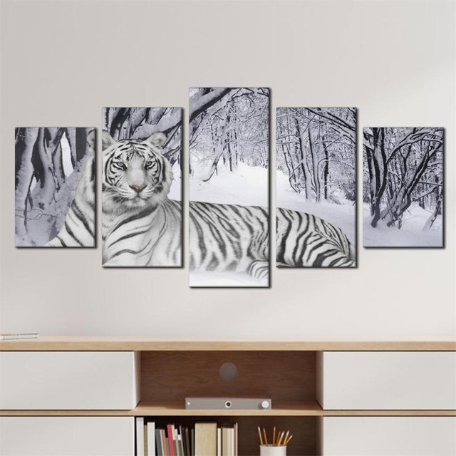 Póster de de pared, pintura de paisaje de Animal de tigre estético, impresiones decorativas de fotografía contemporáneas, ilustraciones de f 20x30 20x40 20x50 Soledad Lienzos Modernos