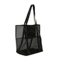 thumbnail image 3 of Time and Tru Women's Mesh Beach Tote Bag, 2-Pack Black / Black, 3 of 9