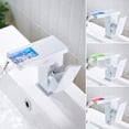 thumbnail image 3 of Bgsha LED Waterfall Faucet Washbasin Tap Sink Basin Deck Mounted Cold And Hot Mixer, 3 of 4