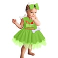 thumbnail image 2 of Gibobby Vestido de manga corta con estampado de Navidad Disfraz de las cavernas para niños pequeños, Navidad, huesos de perro, chica de las cavernas histórica (Verde, 18-24 meses), 2 of 4