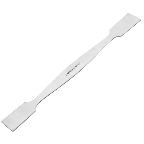 Dual End Spatula, 7.9" - Stainless Steel, Polished - Doubled Ended, Flat Blades - Eisco Labs