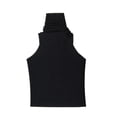 thumbnail image 3 of Figura de acción a escala 1/12, ropa, camiseta sin mangas, cuello alto moderno, tela de moda, miniatura Negro, 3 of 9