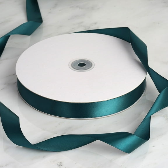 BalsaCircle 7/8" x 100 yards Hunter Green Shiny Single Side Satin Ribbon Wedding FAVORS Crafts