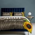 thumbnail image 6 of Faith Sunflowers Motivation Set Duvet Cover Themed Multicolor Polyester Bedding Set Duvet Cover for Queen Size, 6 of 6