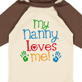 thumbnail image 4 of Inktastic My Nanny Loves Me Grandson Boys or Girls Long Sleeve Baby Bodysuit, 4 of 5