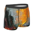 Abstract Cityscape and Colors Printed Men'S Flat Angle Underwear With
