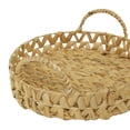 thumbnail image 4 of DecMode 19", 16", 14"W Brown Seagrass Handmade Woven Tray with Handles, 3-Pieces, 4 of 7