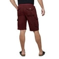 thumbnail image 2 of RAW X Mens Belted 12.5" Inseam Knee Length Cargo Shorts, Wine, 32, 2 of 7