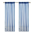 thumbnail image 2 of Deconovo Rod Pocket Sheer Curtains for Bedroom 52x84 inch Royal Blue Set of 2, 2 of 7