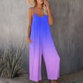 thumbnail image 1 of ICHUANYI Clearance Women Fashion Printing Pockets Loose Long Pants Casual Summer Jumpsuit(Purple, XXL) ICHUANYI WER2023081505594, 1 of 7