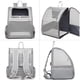 thumbnail image 3 of Mochila para mascotas Texsens para gatos pequeños y perros, color gris claro, 3 of 7