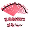 thumbnail image 2 of 36pcs Ear GAUGES EQUIPO DE ESTRUCTURA KIT DE ESTRUCTURA TPLADA DE ACRíLICO 14G-00G Expansor Pink Sunnimix Kit de estiramiento de medidores de oído, 2 of 8