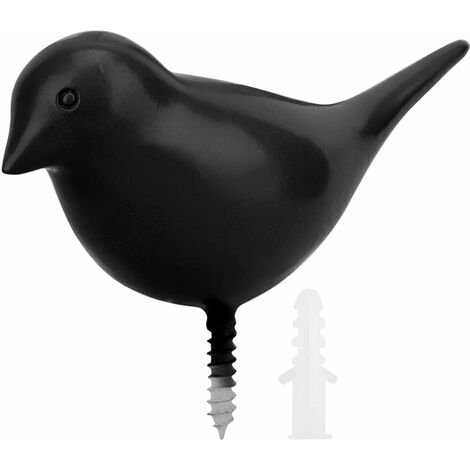 Ganchos para abrigos con diseño de pájaros negros, gancho para colgar en la pared, decoración de pared 3D, ganchos multiusos para colgar