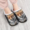thumbnail image 4 of Women's Men's Slippers, Non-Slip Travel Unisex Fleece House Shoes A Fox, 4 of 7
