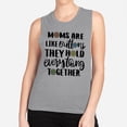 thumbnail image 2 of Moms Are Like Buttons Women's Muscle Tank 2X-Large Heather Grey, 2 of 5