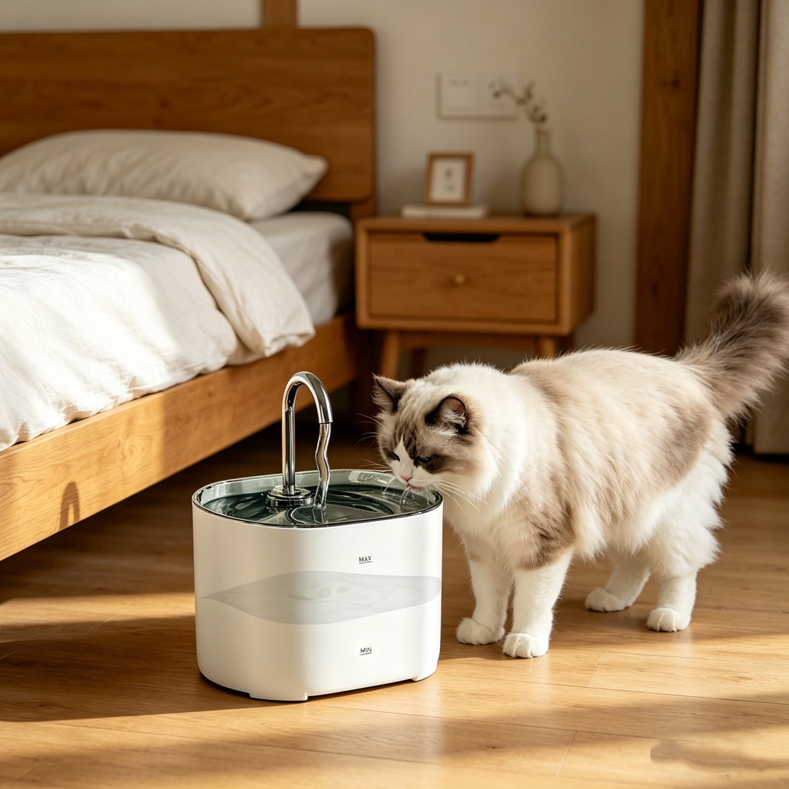 AURIGATE 2.2L Pet Water Fountain for Cats and Dogs, Automatic Dog Water Dispenser with Triple Filtration System, Flowing Water Bowl for Small Medium Dogs