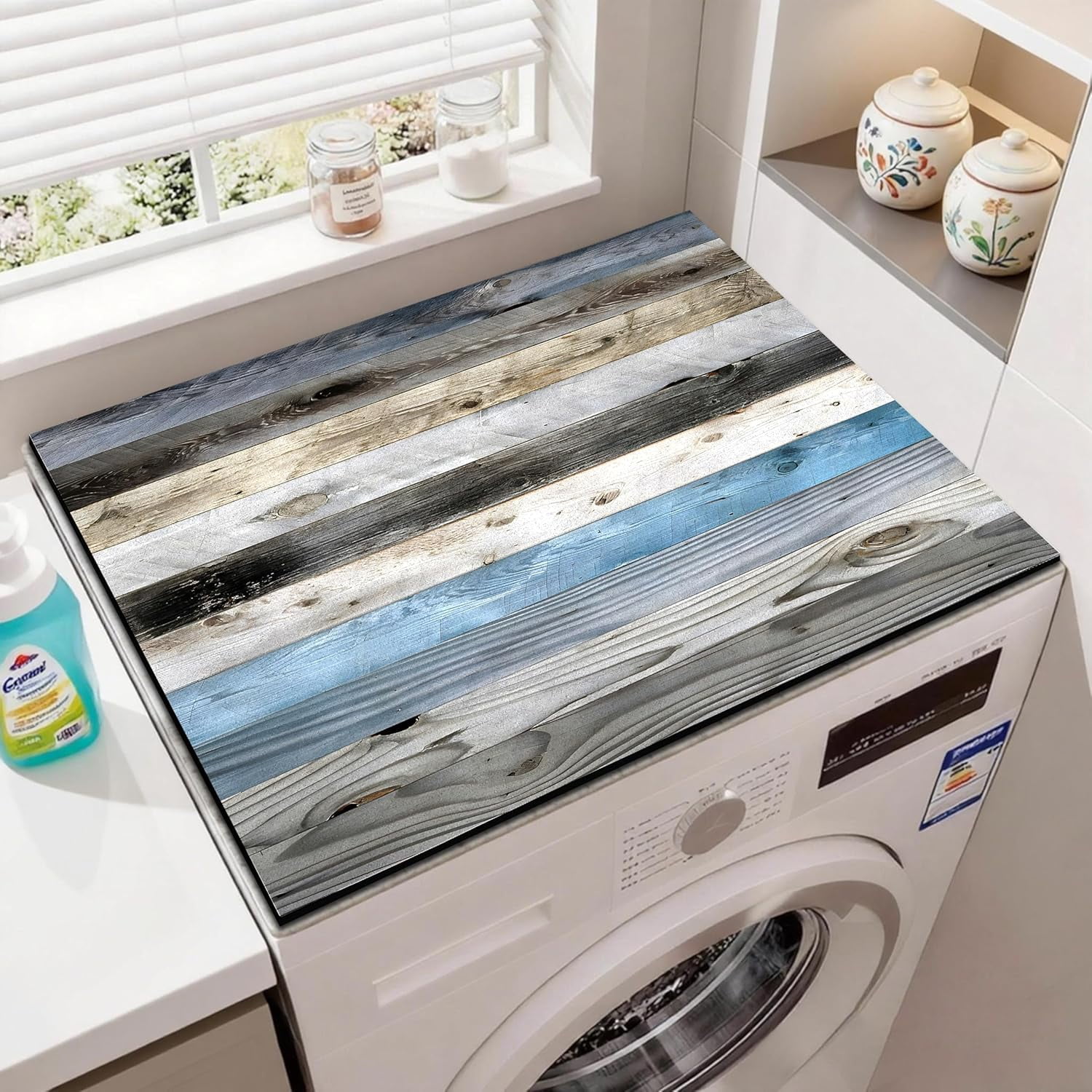 Washer and Dryer Covers for the Top 23.6" X 19.7", Washer and Dryer Top Protector Mat, Non Slip Washing Machine Dust Cover Pad for Laundry Room Kitchen Home Decor