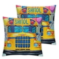 thumbnail image 2 of Acheng Colorful Classroom Throw Pillow Covers School Bus Pencils Pillowcases for Students Kids Room Classroom Reading Corner Decor,2 Pcs White, 2 of 6