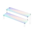 thumbnail image 2 of Acrylic Display Riser Jewelry Display Riser Shelf 30cm Clear Acrylic Showcase Clear Product Stand for Cupcake Dessert Retail Shoe Conutertop double layer, 2 of 7