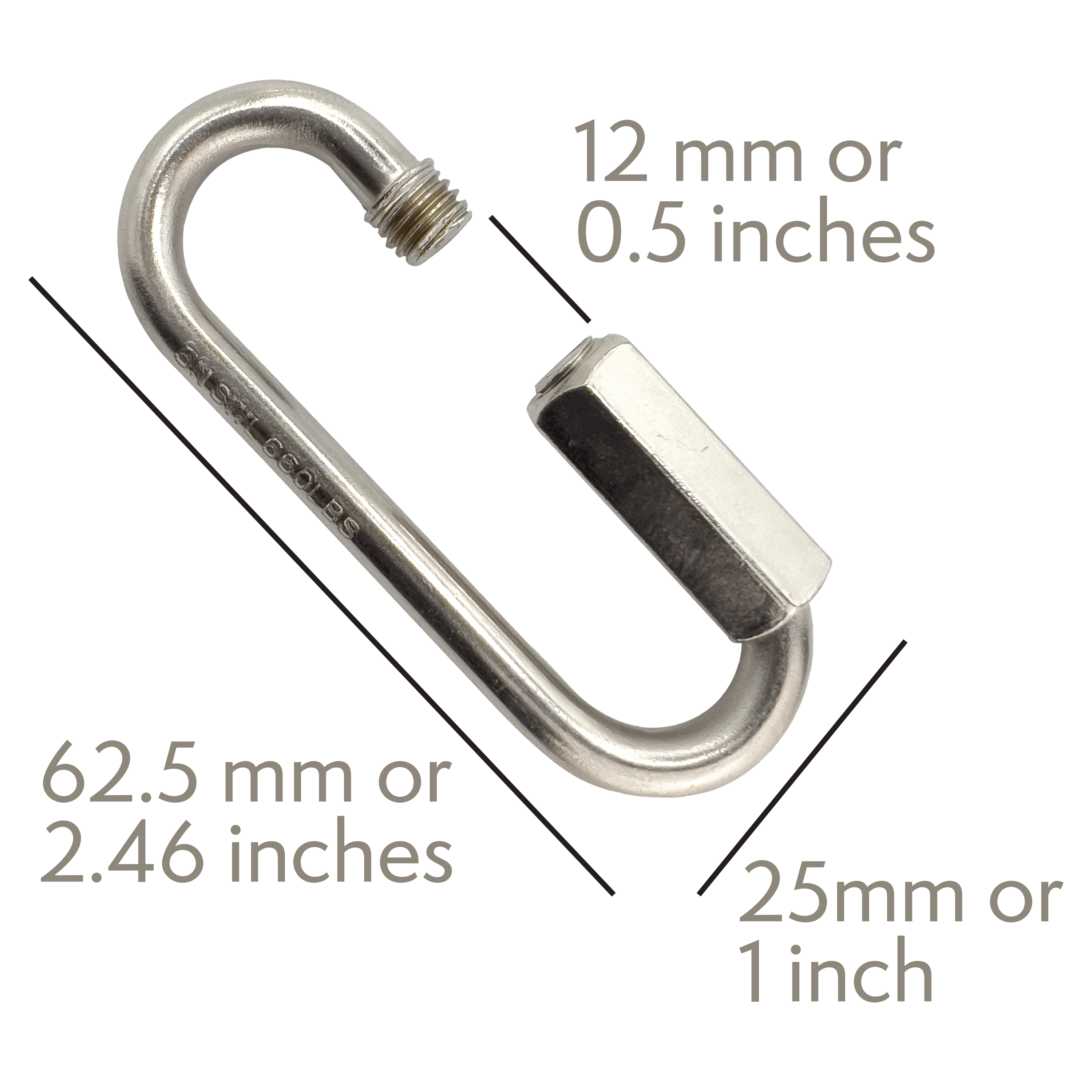 7009 Pk15 Nickel Plated 2.5 Inch Wide Mouth Toy Quick Link M&M Bird Toys - Pet Safe