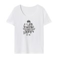 thumbnail image 1 of Camiseta de mujer Ropa deportiva de verano Camiseta básica para desplazamientos Oficina de viaje S, 1 of 7
