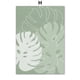 thumbnail image 4 of Cuadro sobre lienzo con arte lineal abstracto que presenta la cara de una niña y un diseño arqueado de hojas de monstera verde, carteles nórdicos para la pared de la sala de estar, 4 of 5