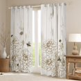 thumbnail image 4 of Manfei Rustic Floral Print Curtains for Living Room, Cartoon Bee Animal Blackout Curtains for Bedroom, Lodge Cabin Curtains Pack of 2 (42x63), Window Curtains Room Decor, 4 of 6