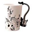 thumbnail image 2 of Taza De Cerámica De La Música De La Taza De Café Del Regalo De La Taza De Las Notas Musicales De La Novedad Para Los Amigos Guitarra Negra 1 Macarena Taza de cerámica, 2 of 8
