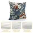 thumbnail image 4 of COMIO Chinoiserie Pillow Cover Spring Summer Blue White Floral Throw Pillow Covers Navy Blue Flower Decorative Outdoor Pillowcase Cushion Cover for Sofa Couch Home Bedroom, 4 of 5