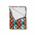 thumbnail image 2 of Geometric Soft Flannel Fleece Throw Blanket, Abstract Blended Vivid Color Square and Diamond Shapes with Dots and Circles, Cozy Plush for Indoor and Outdoor Use, 70" x 90", Multicolor, by Ambesonne, 2 of 6
