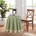 thumbnail image 5 of PowerSellerUSA Dining Table Cloth Elegant Buffalo Plaid Cloth for Dining Room or Kitchen, Classic Farmhouse Country Decor Plaid Gingham Checkered Design Table Cloth, Green, 60" W x 120" L, 5 of 6