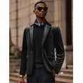 thumbnail image 6 of COOFANDY Mens Velvet Blazer Purple Tuxedo Jackets Notched Lapel Single Button Dinner Prom Party Jackets Christmas Gift, 6 of 18